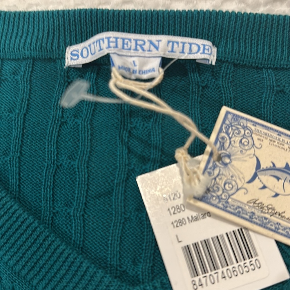 NWT Men’s Teal Southern Tide Crewneck Sweater